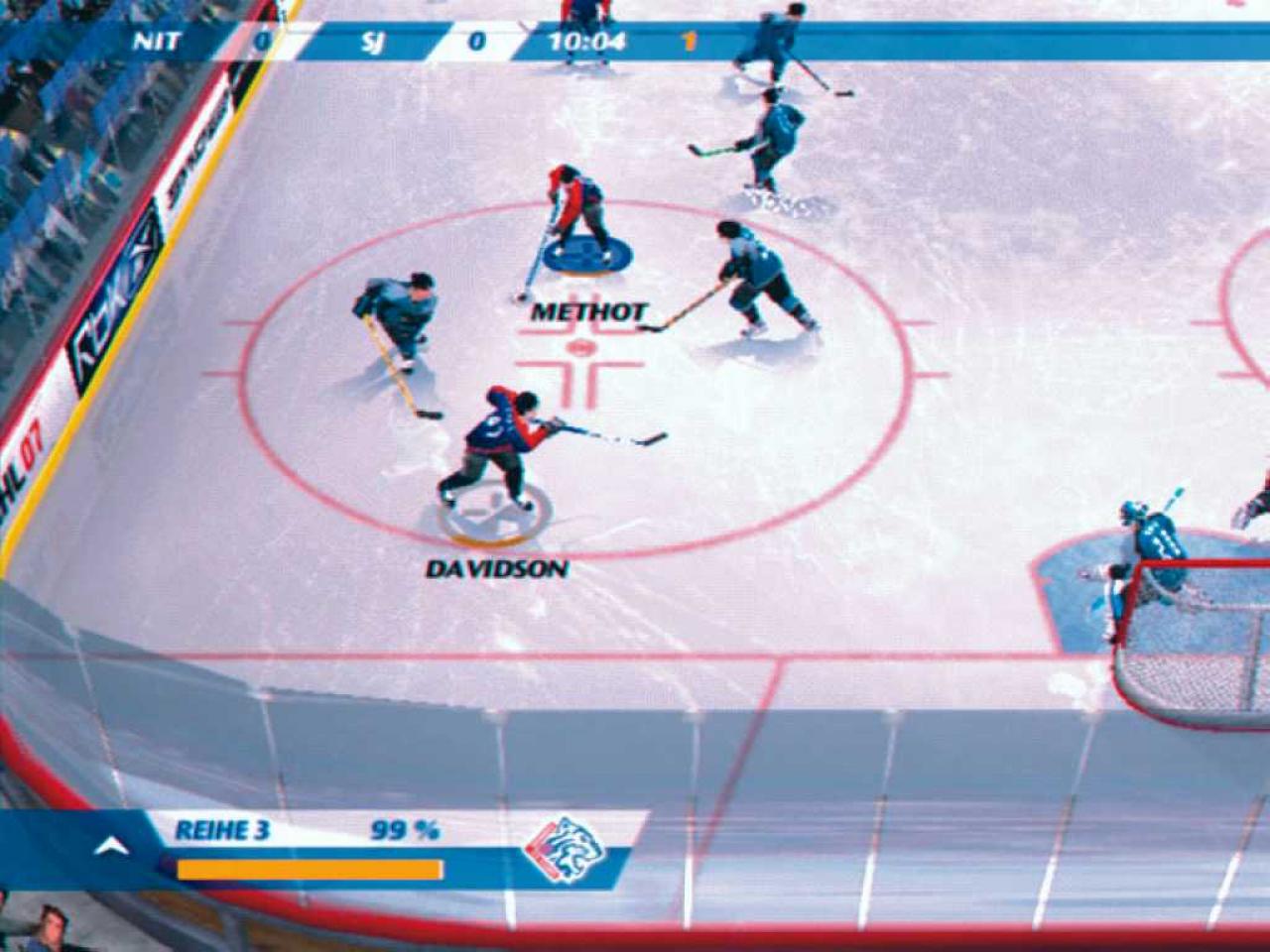 [05/10/2006] Mit den Nürnberg Ice Tigers gegen die San Jose Sharks? Kein Problem in NHL 07. BILD: PLAYZONE