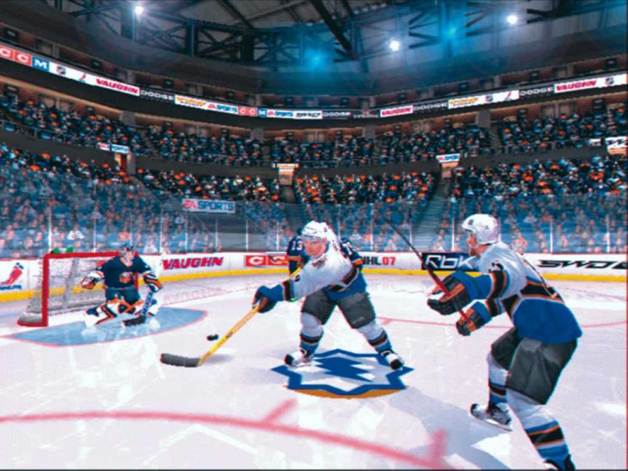 [05/10/2006] Neben der Steuerung punktet das neue NHL mit edlen Replays und einer gelungenen Stadion-Atmosphäre. BILD: PLAYZONE