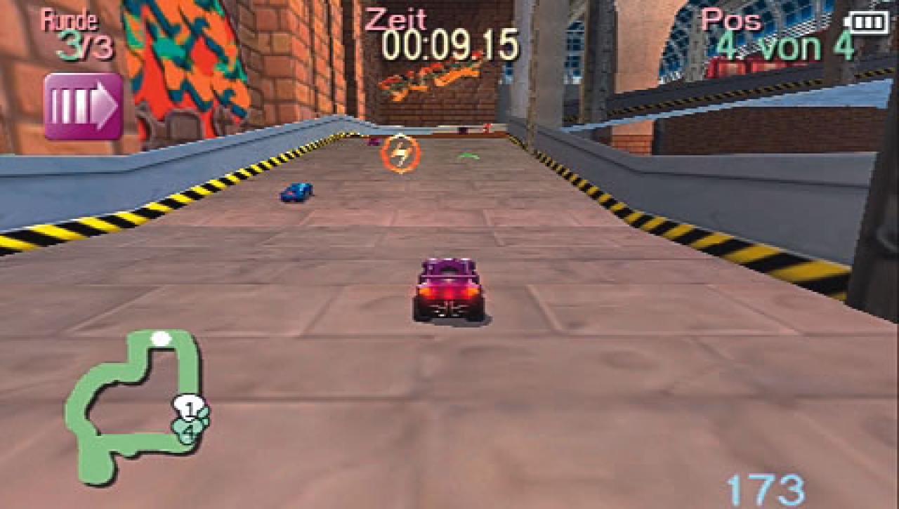 [06/10/2006] Kommt Ihnen diese Ansicht irgendwie bekannt vor? Die Ähnlichkeit zu Micro Machines ist nicht zu übersehen. BILD: PLAYZONE