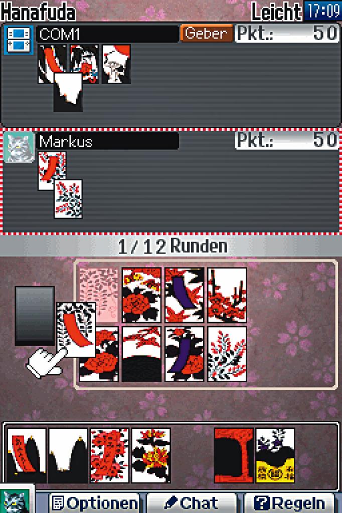 [08/11/2006] Selbst völlig unbekannte Spiele wie Hanafuda sind in kurzer Zeit erlernt. BILD: N-ZONE