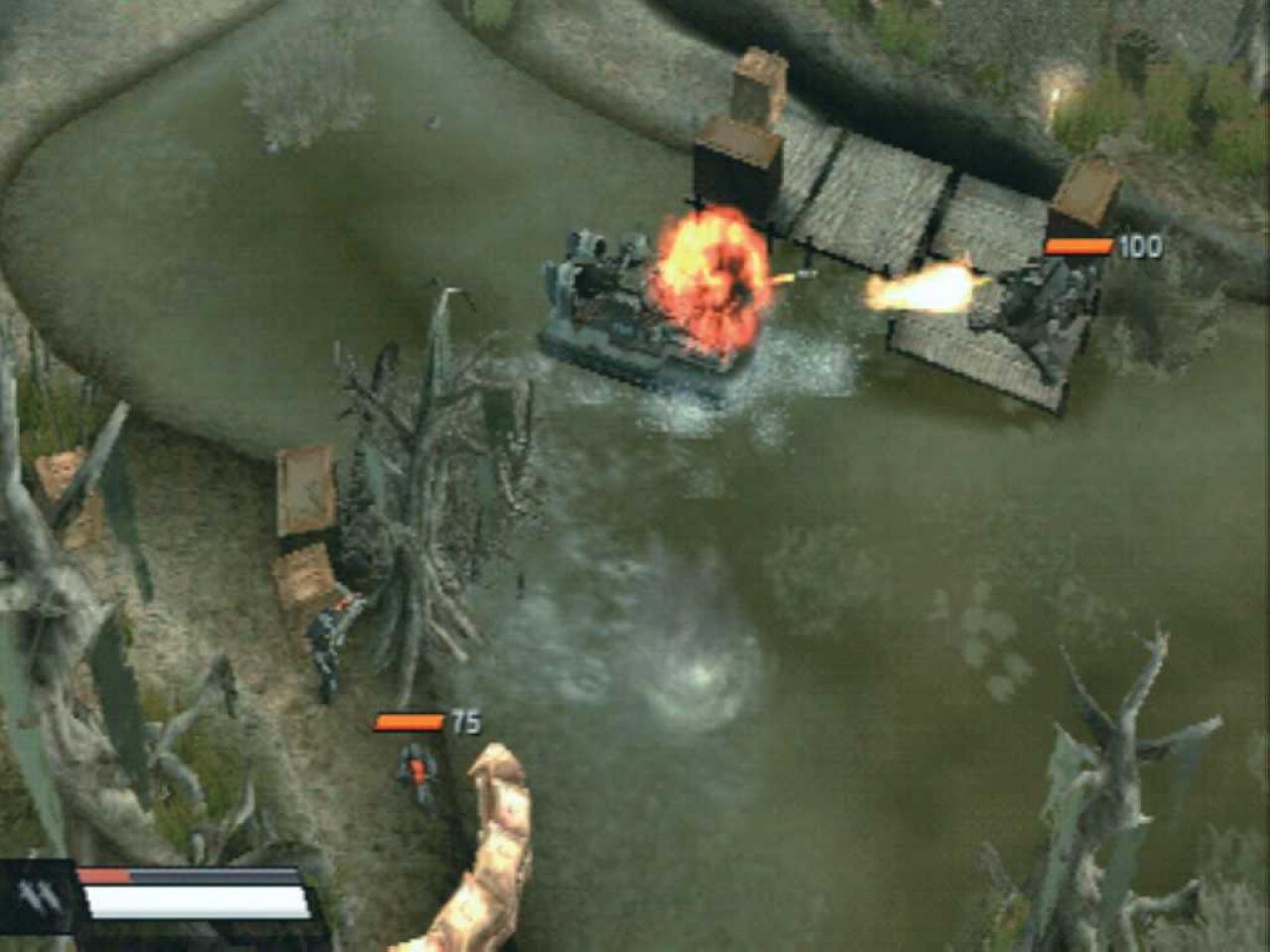 [06/11/2006] Später haben die Helghast der erhöhten Feuerkraft der Vehikel einiges entgegenzusetzen. BILD: PLAYZONE