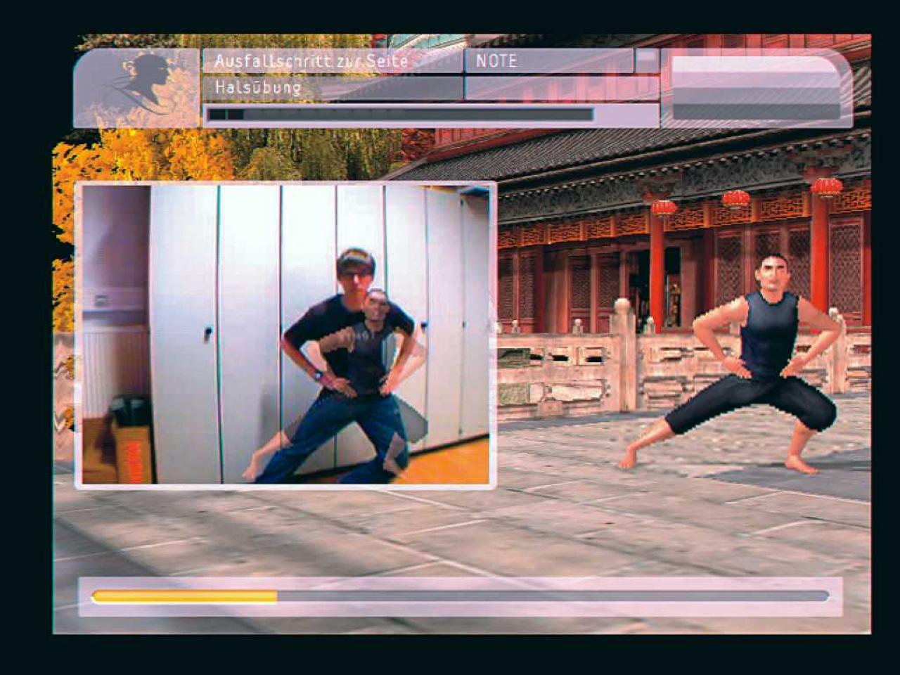 [28/11/2006] Atem- und Aufwärmübungen sind ebenfalls Teil des Fitness-Programms. BILD: PLAYZONE