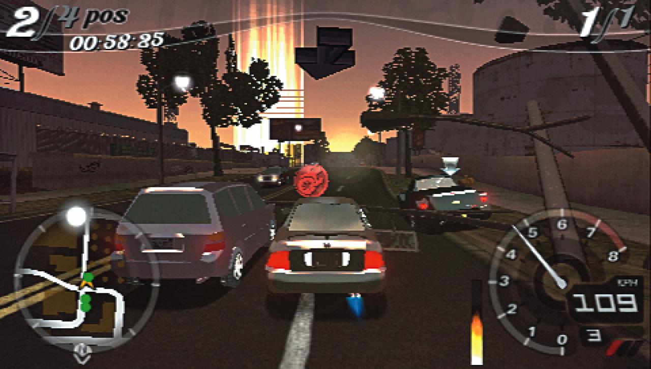 [30/11/2006] Dank eines Boosts gelangen Sie noch schneller zu den durch Lichtsäulen markierten Checkpoints. BILD: PLAYZONE