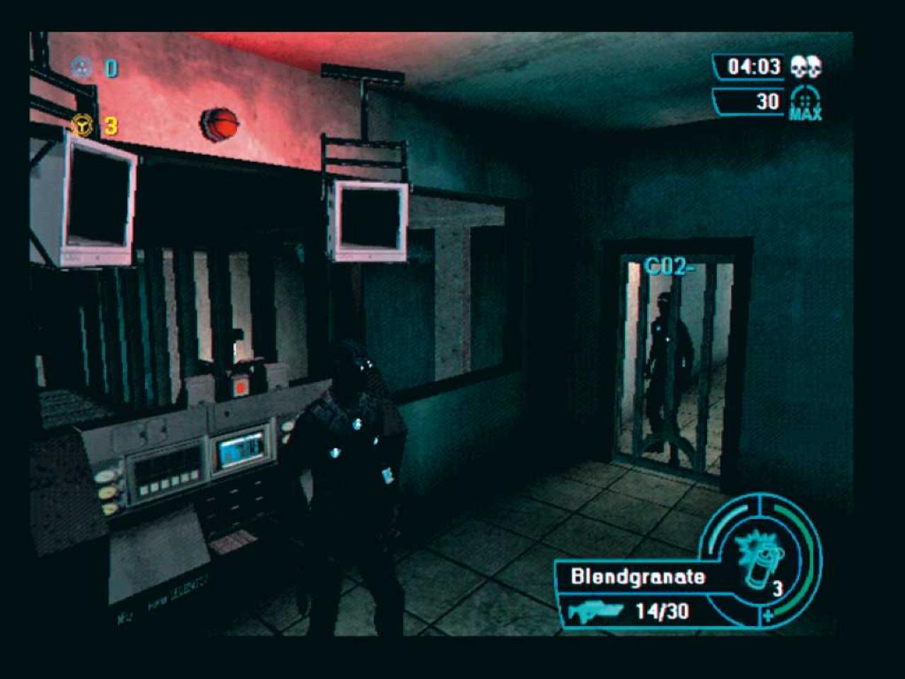 [29/11/2006] Per Knopfdruck können Sie Fallen auslösen. Doch sollten Sie dabei nicht Ihre Teamkameraden einsperren. BILD: PLAYZONE
