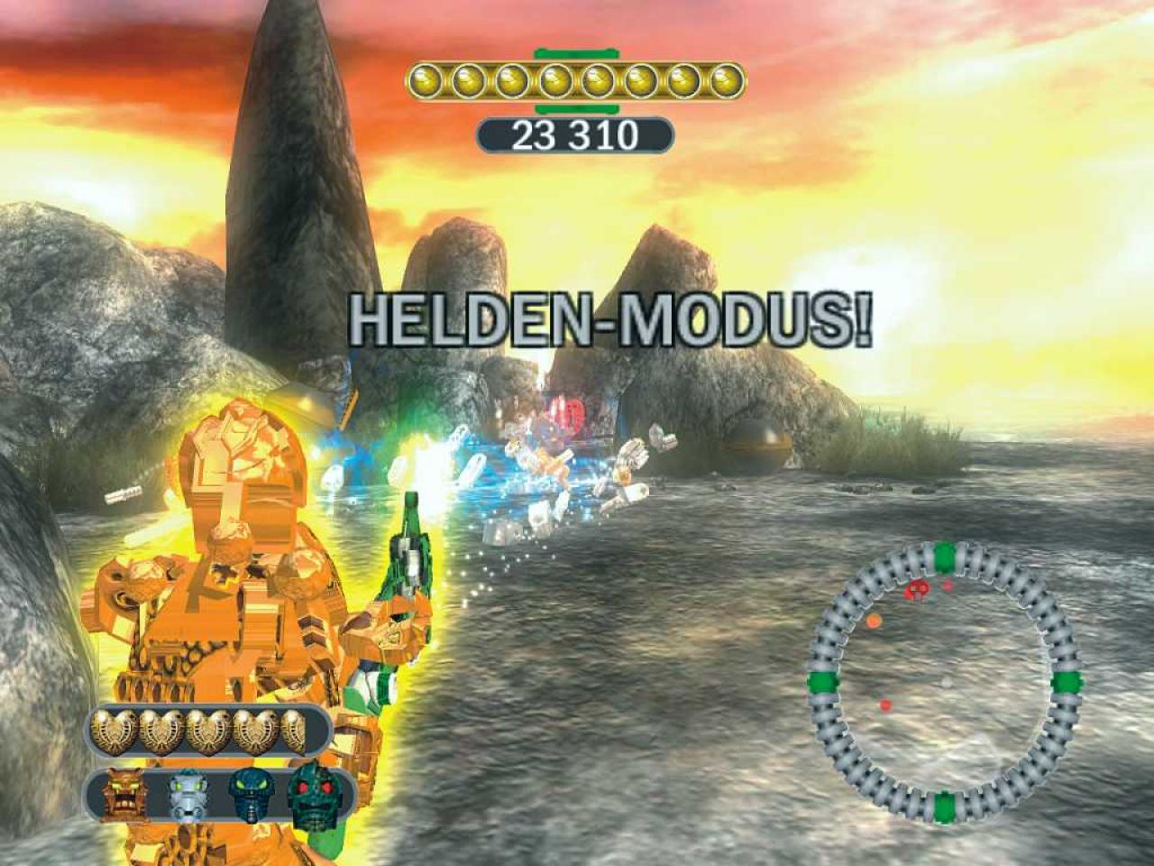 [05/12/2006] Erst im Helden-Modus stapeln Sie Legosteinchen so, dass der nächste Abschnitt zugänglich wird.