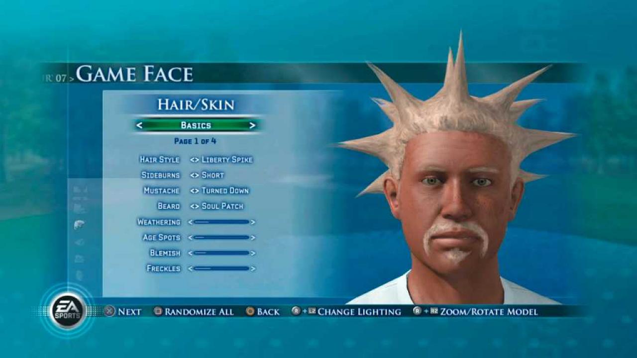 [30/03/2007] Im ausführlichen Charaktereditor dürfen Sie Ihr Alter Ego zusammenbasteln und gegen Tiger Woods antreten lassen. BILD: PLAYZONE