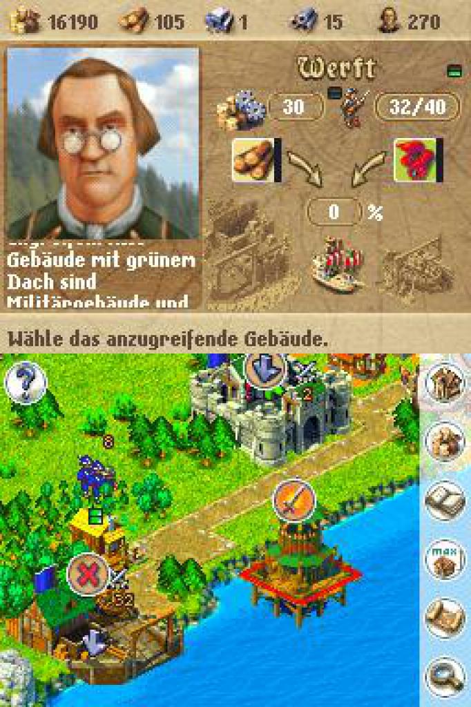 [22/05/2007] Anno 1701 - Coole Features bietet auch die Nintendo DS-Version von Anno 1701. Das Spiel macht auch auf dem DS richtig viel Spaß. - Leser-Vorschläge