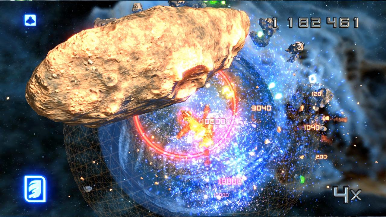 [05/07/2007] Super Stardust HD (7,99 Euro) - Gigantische Asteroiden sind auf Kollisionskurs mit fünf Planeten und der böse Professor Schaumund startet einen beispiellosen interstellaren Racheakt.