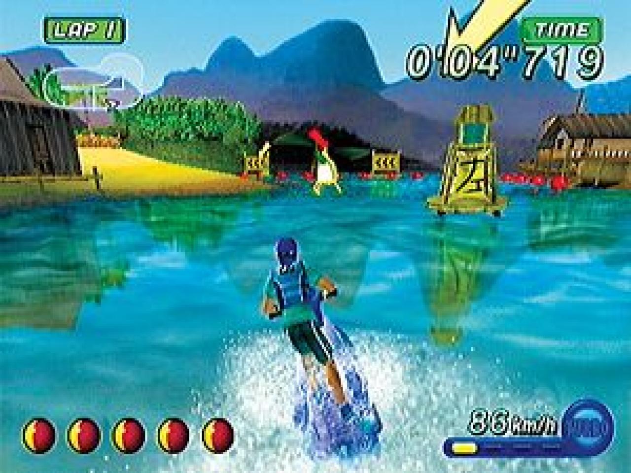 [17/08/2007] Wave Race - Egal ob schmale Bucht oder offenes Meer die Wettereffekte beeinflussen auch den Wellengang und sorgen somit für eindrucksvolle Physikeffekte. Auch optisch machten die Wellen in Wave Race so einiges her.