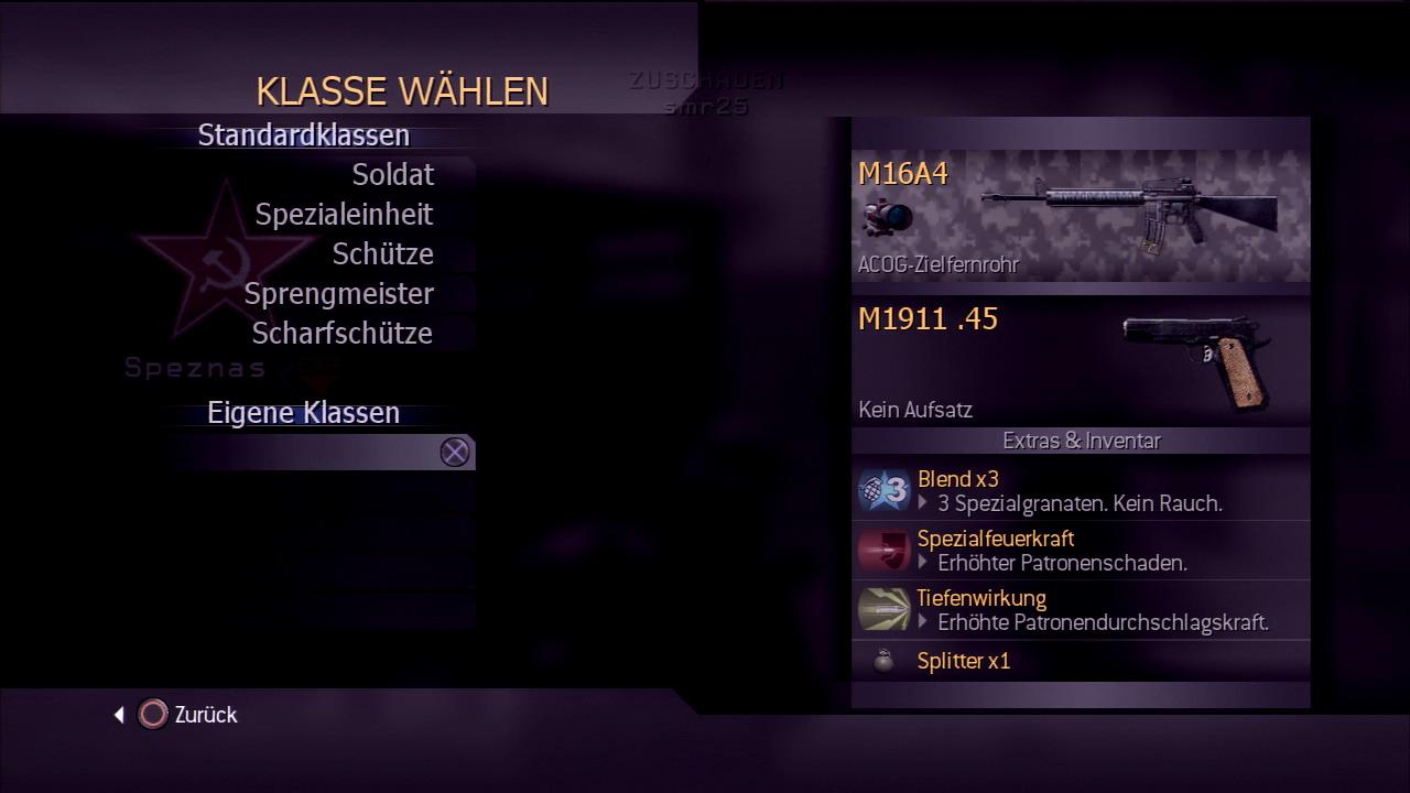 [17/11/2007] ANFÄNGLICHE PROBLEME Im Moment sind die Namen Ihrer eigenen Klassen noch nicht zu sehen. Zudem treten noch vereinzelt Serverprobleme auf. Infinity Ward hat aber die schnellstmögliche Fehler-Beseitigung bereits eingeleitet.