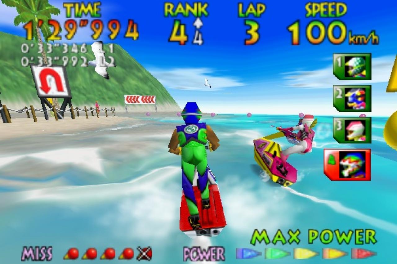 [27/11/2007] Wave Race - Auf dem GameCube durften wir letztmalig Wellen reiten. Klar, auf der Virtual Console zocken wir den N64-Klassiker auch. Trotzdem wollen wir eine HD-Version der Serie mit tollen Wassereffekten und spannenden Jet-Ski-Duellen. 