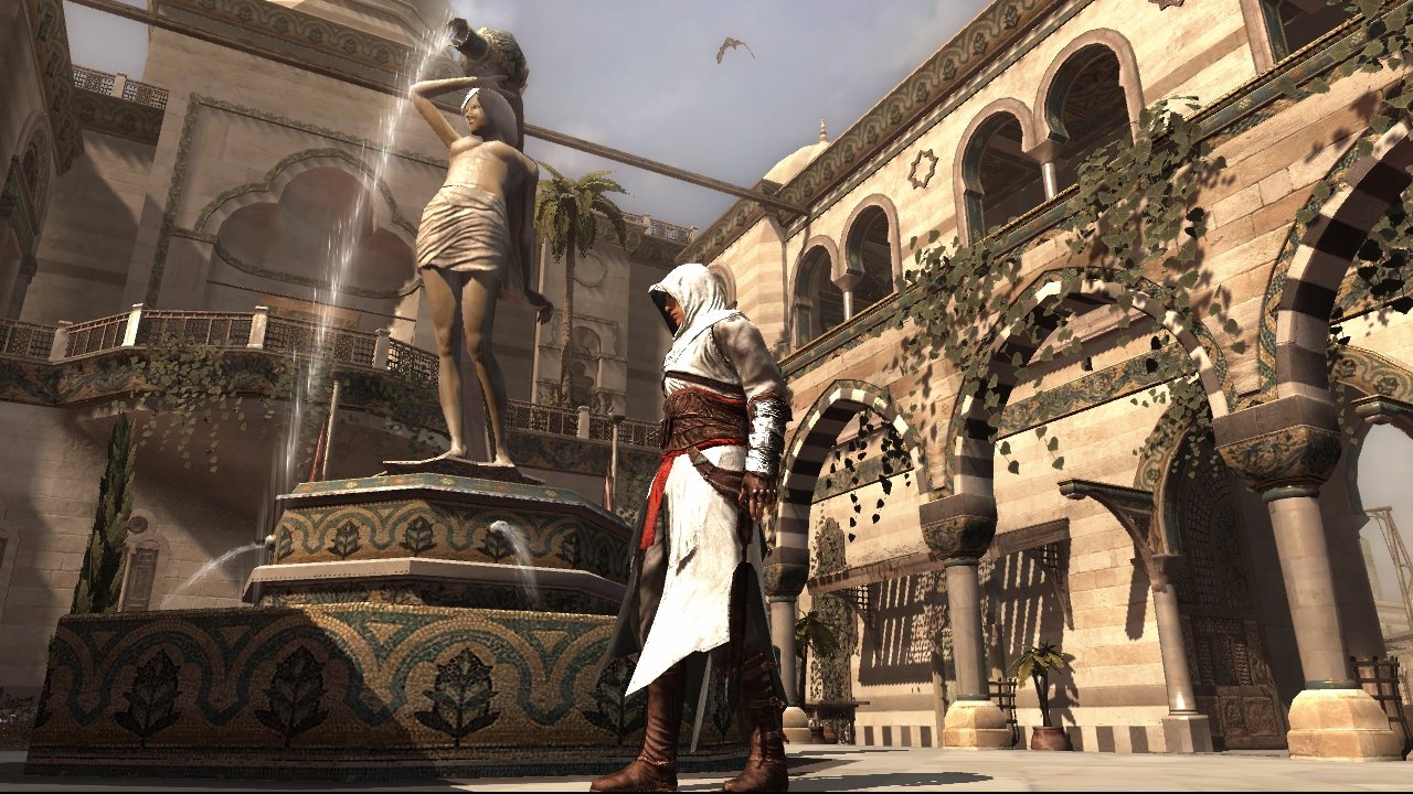 [13/11/2007] Der Brunnen ist griffig genug, so dass Altaïr geschwind daran hochklettern kann.