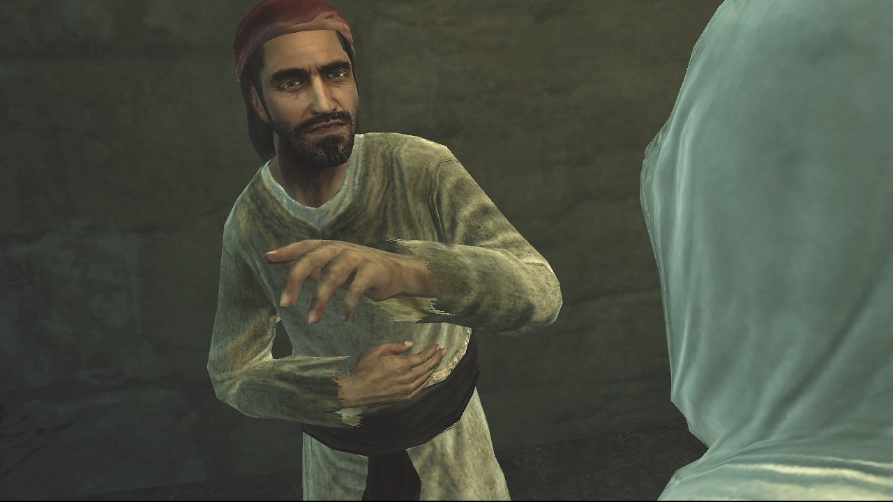 [13/11/2007] Verhöre sind die brutalste Methode, um an Informationen über das Attentatsopfer zu gelangen. Das Opfer wird solange verfolgt, bis Altaïr es in einer dunklen Gasse solange verprügeln kann, bis es die nötigen Infos ausspuckt.