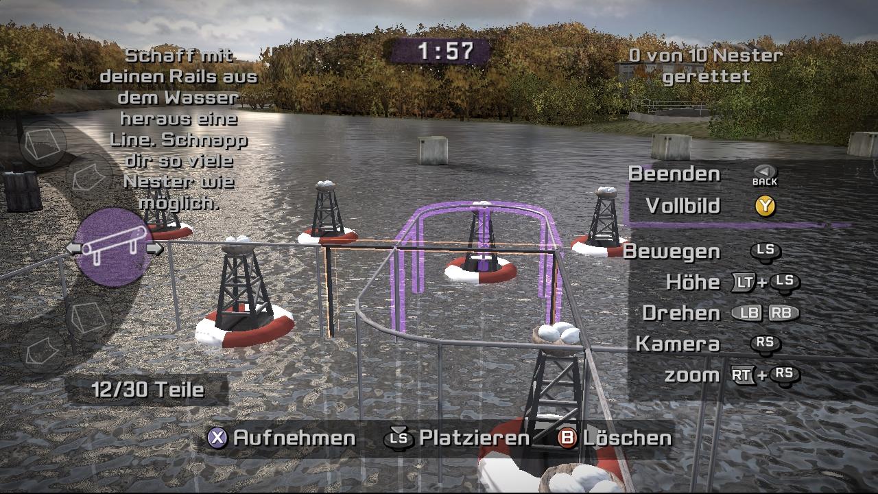 [13/11/2007] Im Rigging-Modus müssen Sie Obstacles geschickt platzieren, um die Missionsziele zu erreichen.