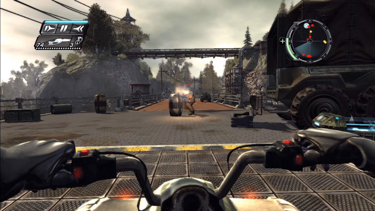 [07/12/2007] SCHWACH Die Fahrpassagen mit dem Quad zählen nicht gerade zu den Highlights von TimeShift. 