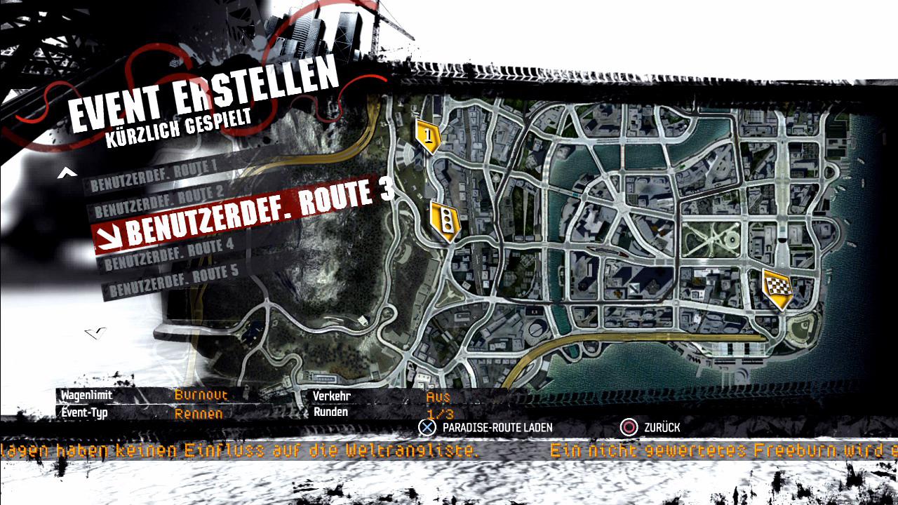 [02/02/2008] Eigenkreation: Erstellen Sie komplett eigene Routen und speichern Sie die Strecken ab. 