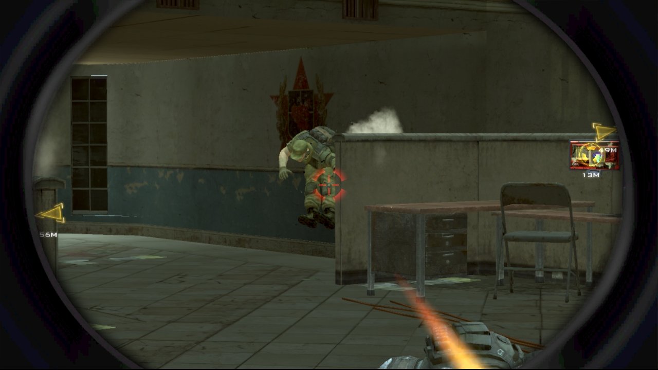 [29/02/2008] Mehrspieler-Shooter Frontlines: Fuel of War: Ein gezielter Schuss in die Kronjuwelen haut diesen Gegner von den Socken.