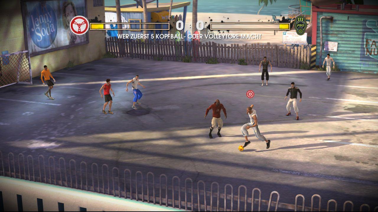 [13/03/2008] Xbox 360 - FIFA Street 3 - Nähert sich ein Gegner, können Sie ihn mit einem Dribbling ins Leere laufen lassen.