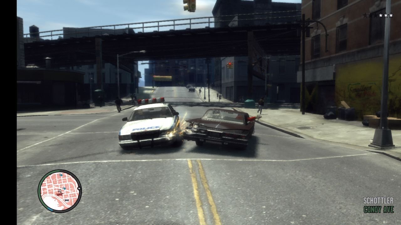 [07/05/2008] OXM - Xbox 360 - Grand Theft Auto IV: Selbst bei kleinen Kollisionen sprühen beeindruckend die Funken.
