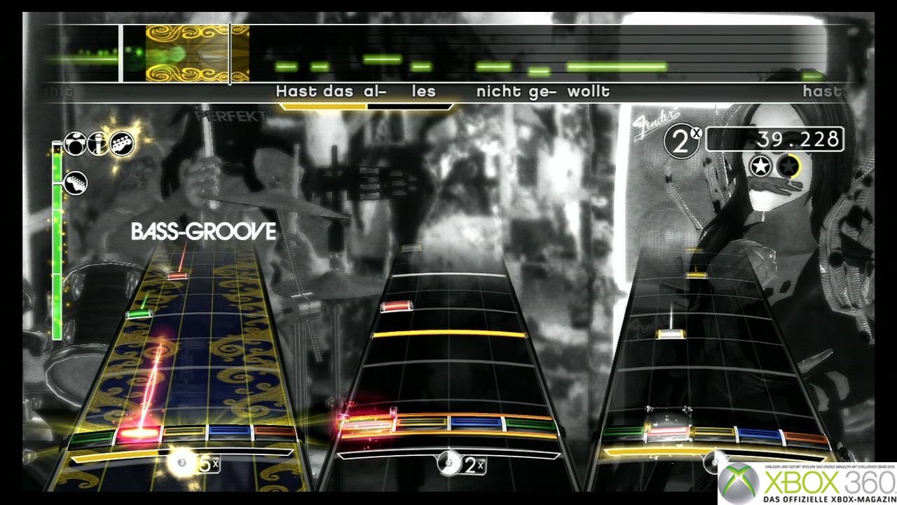 [09/05/2008] OXM - Xbox 360 - Rock Band - Yeah, der Bass-Groove verschafft eurer Band einen besonderen Punkte-Bonus.