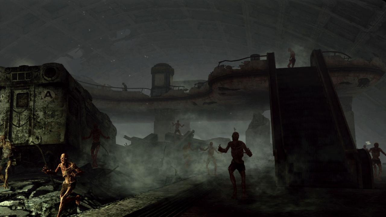 [25/07/2008] Fallout 3 - U-Bahn - Die U-Bahn in Fallout 3 ist nicht sonderlich gefährlich. Dafür jagen uns die widerwärtigen Ghule immer einen Schauer über den Rücken. Da freut man sich richtig auf's verstrahlte Ödland.