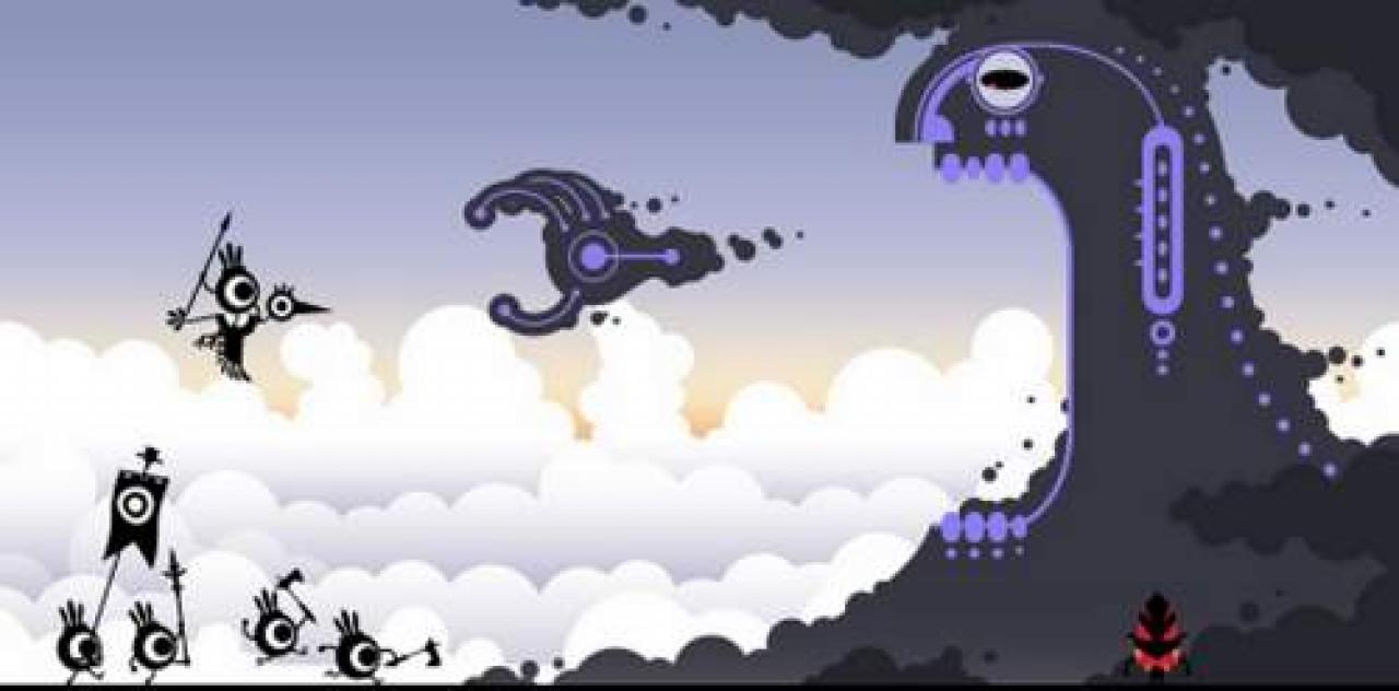 [18/07/2008] Abgefahren: Das Design des Spiels ist herrlich schräg. Man merkt sofort, dass hier die LocoRoco-Macher ihre Hand im Spiel haben. (Patapon 2, PSP)