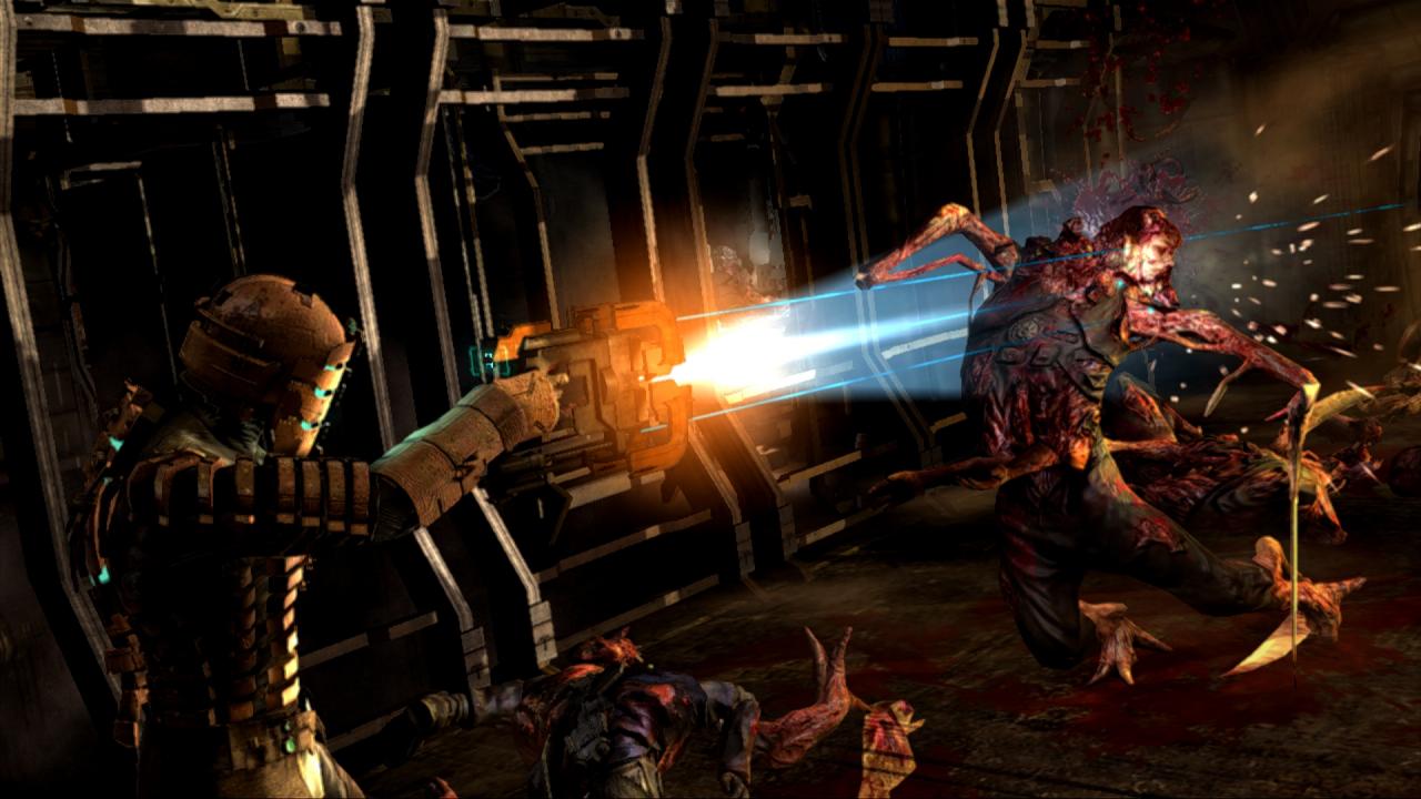 [22/08/2008] Auch in Dead Space ist die Methode, um die Spieler zu schocken recht simpel: Der Spieler richtet auf der Mattscheibe ein regelrechtes Massaker an und hat Angst von den Widersachern zerfleischt zu werden. Hier ist es in erster Linie die Brutalität, die dem Spieler Angst einjagd.