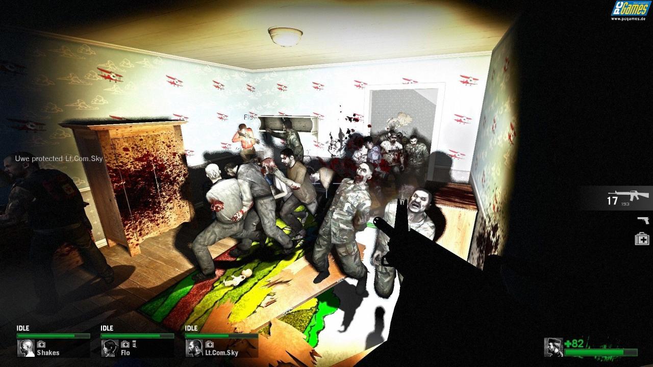 [09/09/2008] Left 4 Dead - Die Idee ist so simpel wie genial. 4 Überlebende metzeln sich durch Zombie-Horden. Ein klassisches Thema