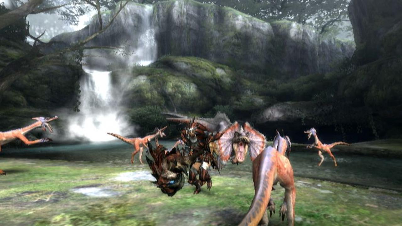 [09/10/2008] Monster Hunter 3 - Wii - Release: 2010 - Das Spiel-Prinzip klingt erst einmal simpel: Alleine oder mit bis zu drei Freunden geht ihr auf die Jagd nach gigantischen, dinosaurier-ähnlichen Monstern. Besiegt ihr diese, levelt euer Charakter aber nicht etwa auf wie in einem Rollenspiel. Stattdessen müsst ihr die erlegte Bestie ausnehmen und während der Missionen auch mal mit einer Spitzhacke nach Erzen schürfen. Das macht ungemein viel Spaß! Wir wollen Monster Hunter. Jetzt!