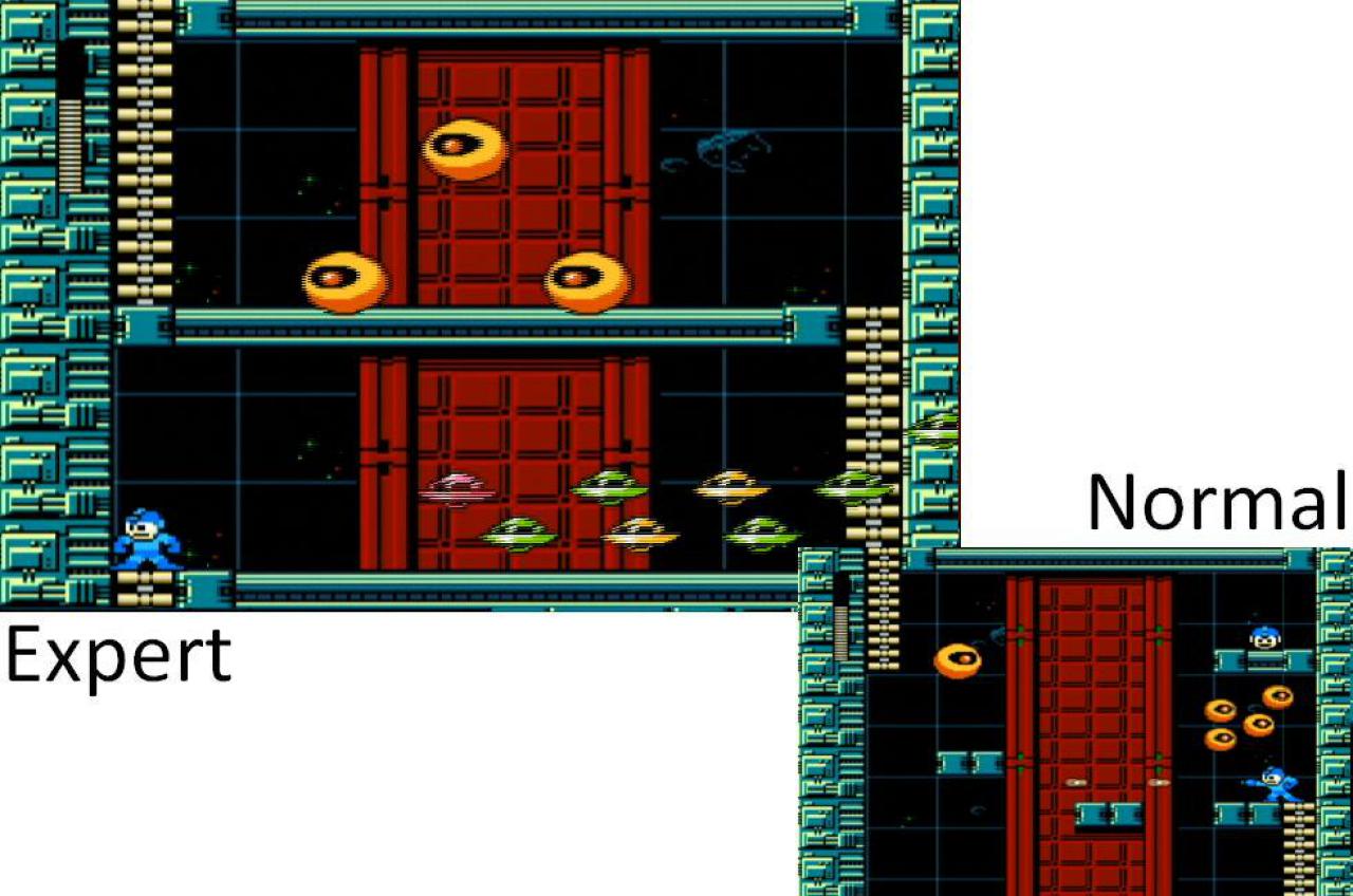 [27/10/2008] Mega Man 9 - Ja, Mega Man 9 hat auch noch einen Expert-Modus. Unfassbar, schließlich ist das Spiel auch so schon schwer genug. Für die einzelnen Levels bis hin zu den Bossgegnern braucht es viel Übung und Training.