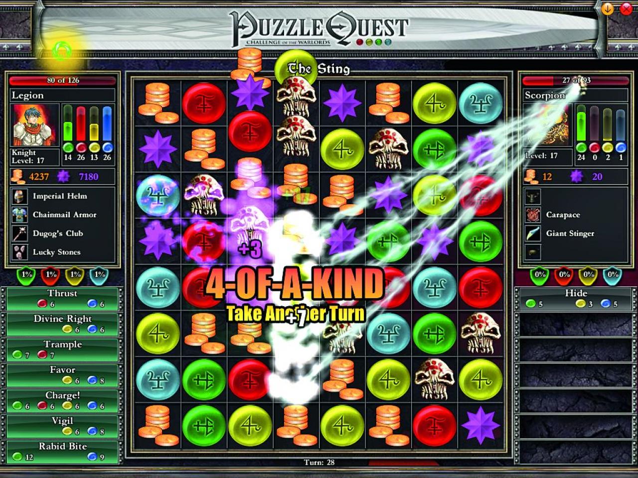[22/10/2008] Puzzle Quest (Multi) - weltweite Durchschnittswertung: 87.89% (Xbox-360-Version) - Unser Chefredakteur Florian bestand darauf, dass dieses Spiel hier mit rein soll. Wieso? Das einfach gestrickte Spielprinzip macht einfach süchtig. Dennoch erhielt Puzzle Quest wenig Aufmerksamkeit von der Presse.