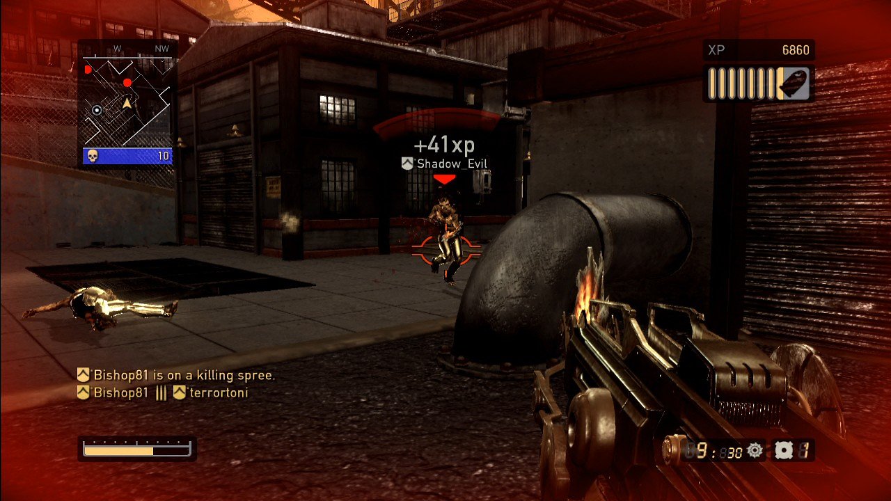 [28/10/2008] Resistance 2 Beta: Tolle Waffe! Verschießt Sägeblätter. Dreht ihr sie auf, bevor ihr sie verschießt, sägen sie nach einem Treffer weiter. Hehehe...