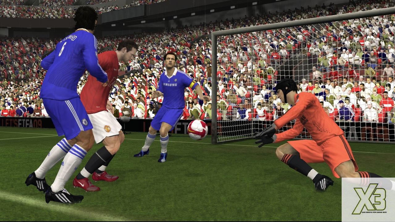 [13/10/2008] FIFA 09: Auch in diesem Spiel dürft ihr packende Torraumszenen in der Wiederholung analysieren.
