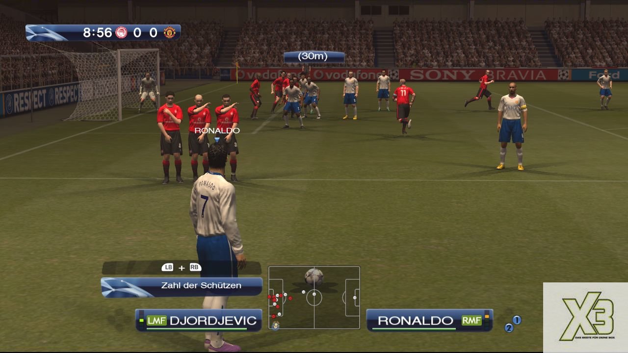 [13/10/2008] PES 2009: Im Champions-League-Modus erwarten euch die gleichen Bildschirmanzeigen wie im TV.