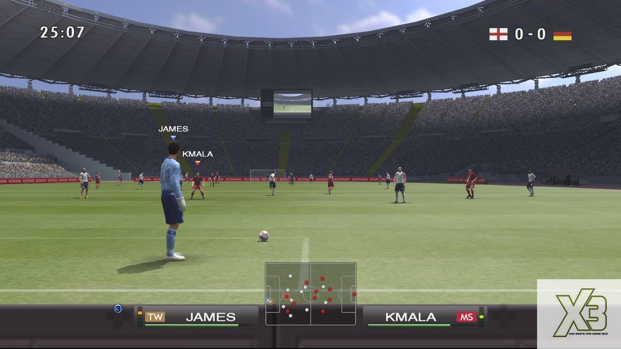 [13/10/2008] PES 2009: Auch die Stadien in Konamis Fußball-Titel sehen gelungen aus.