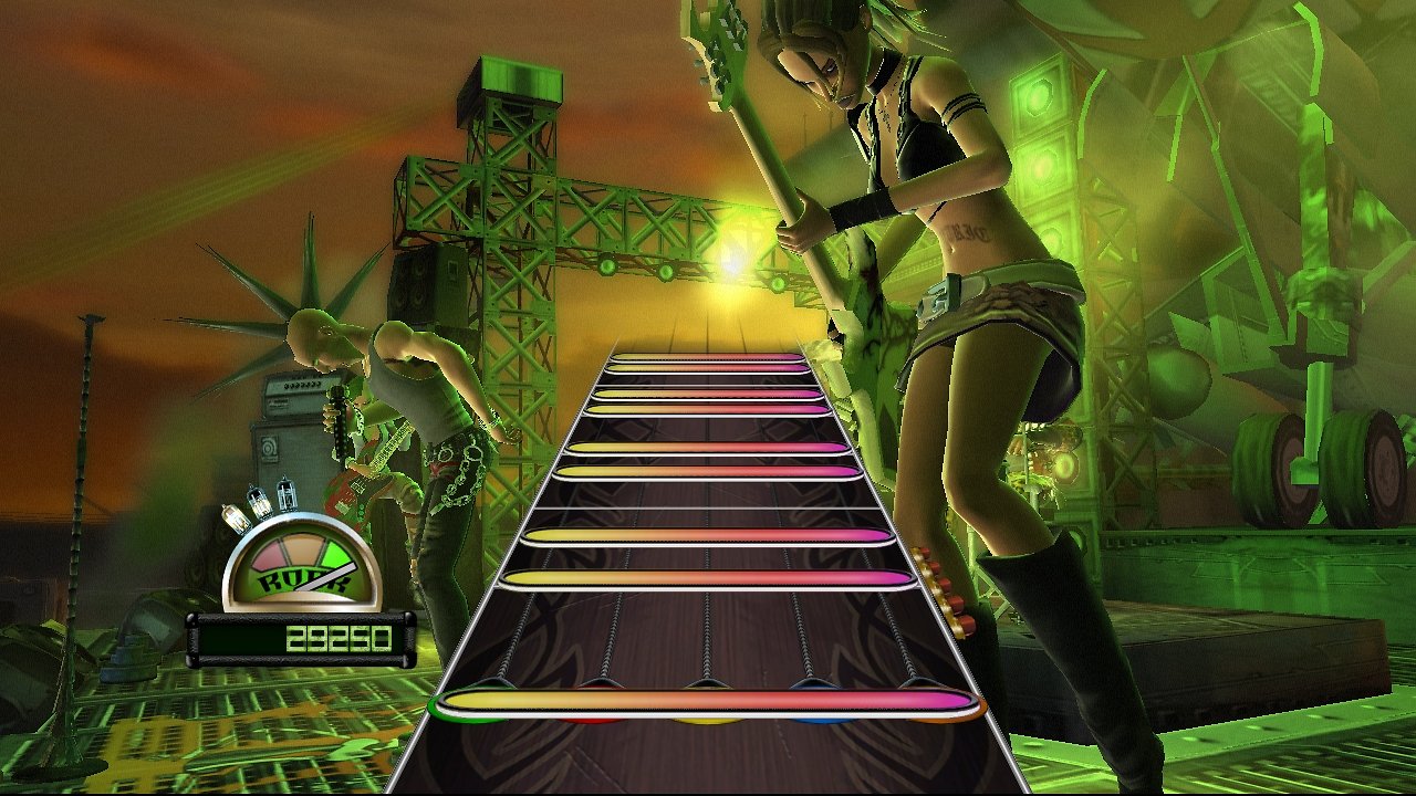 [11/11/2008] Im neuen Beginner-Mode müsst ihr lediglich zum richtigen Zeitpunkt die Strum-Bar betätigen. Das kriegt nun wirklich fast jeder hin.