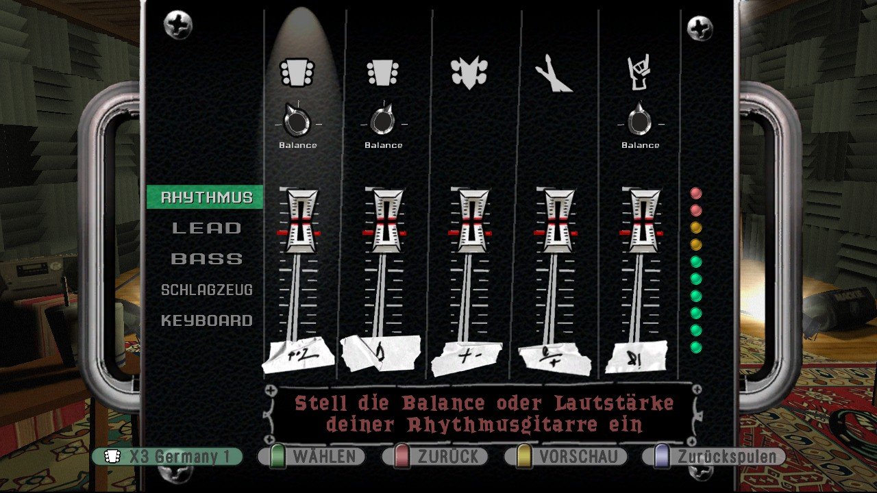 [11/11/2008] Hier könnt ihr für die passende Balance zwischen den einzelnen Instrumenten Sorgen.