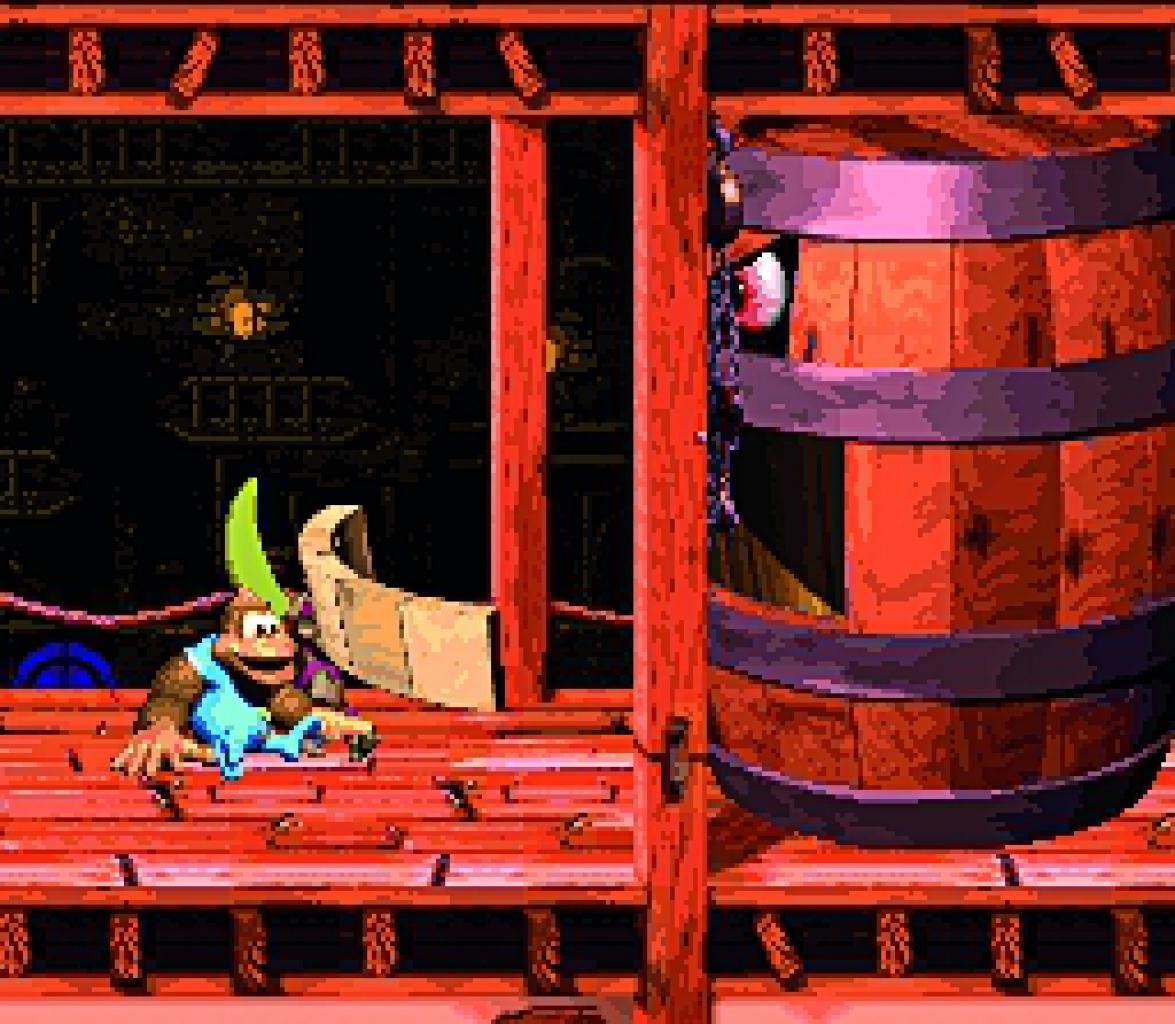 [17/12/2008] Donkey Kong Country 3: Dixie Kong’s Double Trouble (1996)Im Dezember 1996 schloss Rare seine Country-Trilogie ab. Das gewisse Extra: 3D-Charaktere und Render-Grafik. Die berechnete Rare nämlich an leistungs­starken Workstations vor. Doch Donkey Kong Country sieht für damalige Verhältnisse nicht nur toll aus, es spielt sich auch so. In Teil 3 hüpft ihr mit den Affen Dixie und Kiddy Kong durch den Urwald und sammeln Bananen und Münzen.