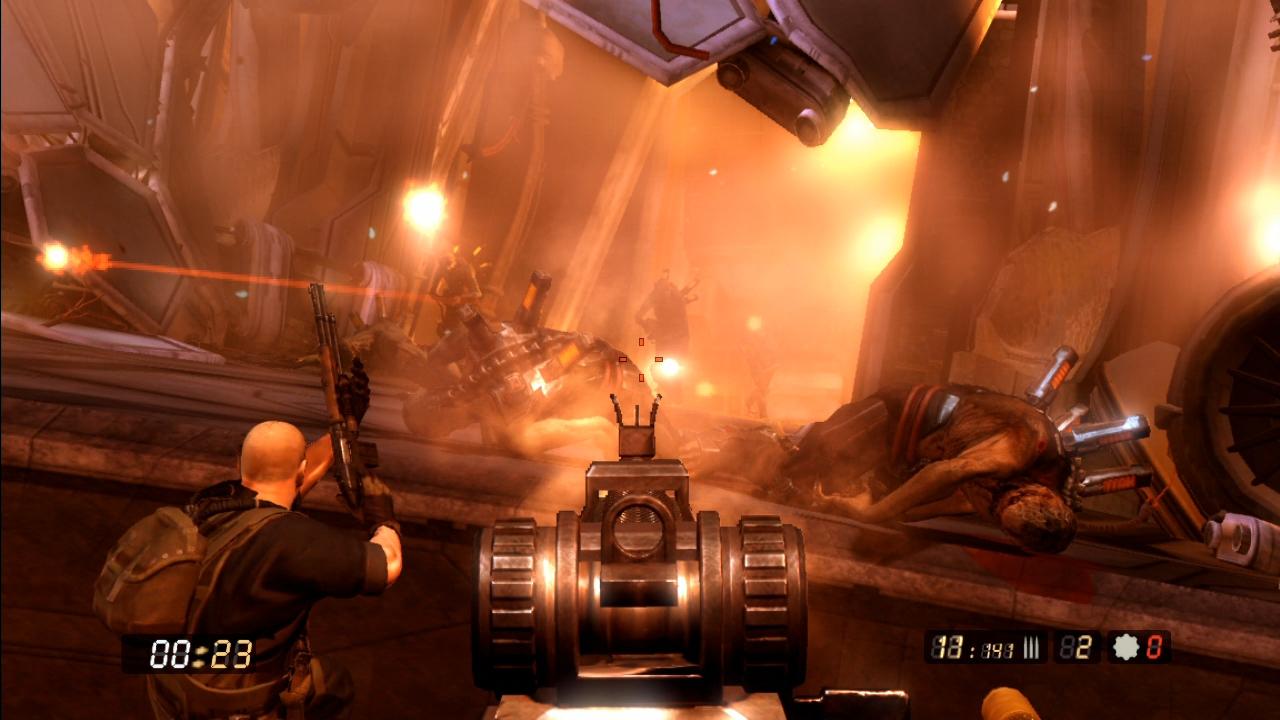 [11/12/2008] Resistance 2 (PS3) - Hinterhalt: An Bord eines Chimera-Schiffes wird’s extrem brenzlig. (BILD: play³)