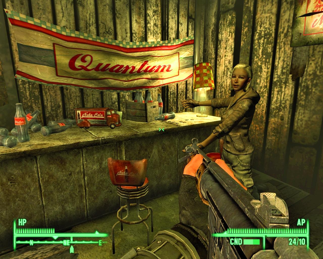 [13/01/2009] Sierra in Gridershade ist ein Nuka-Cola-Junkie. Für die sammeln Sie die Quantum-Flaschen.