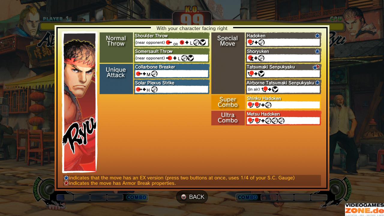 [26/02/2009] Street Fighter 4 Moves: Alle Combos von Ryu 