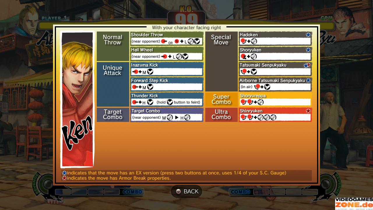 [26/02/2009] Street Fighter 4 Moves: Alle Combos von Ken