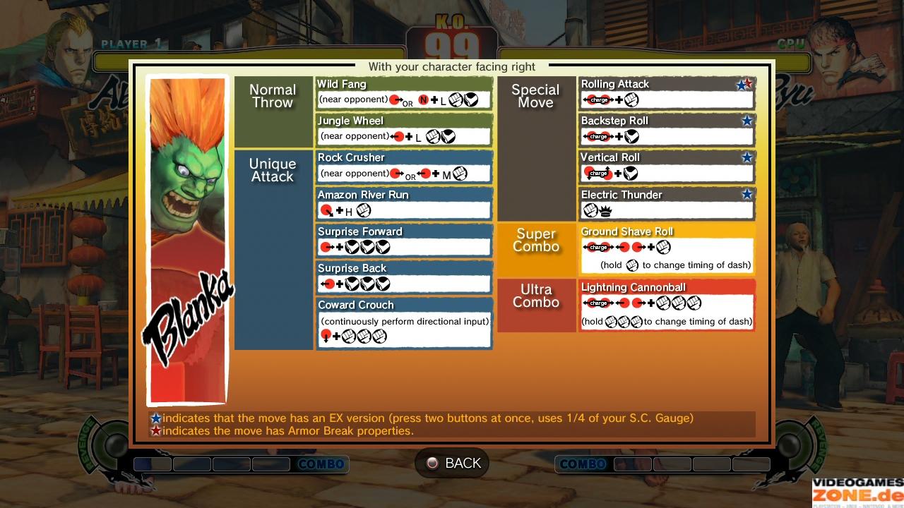 [26/02/2009] Street Fighter 4 Moves: Alle Combos von Blanka