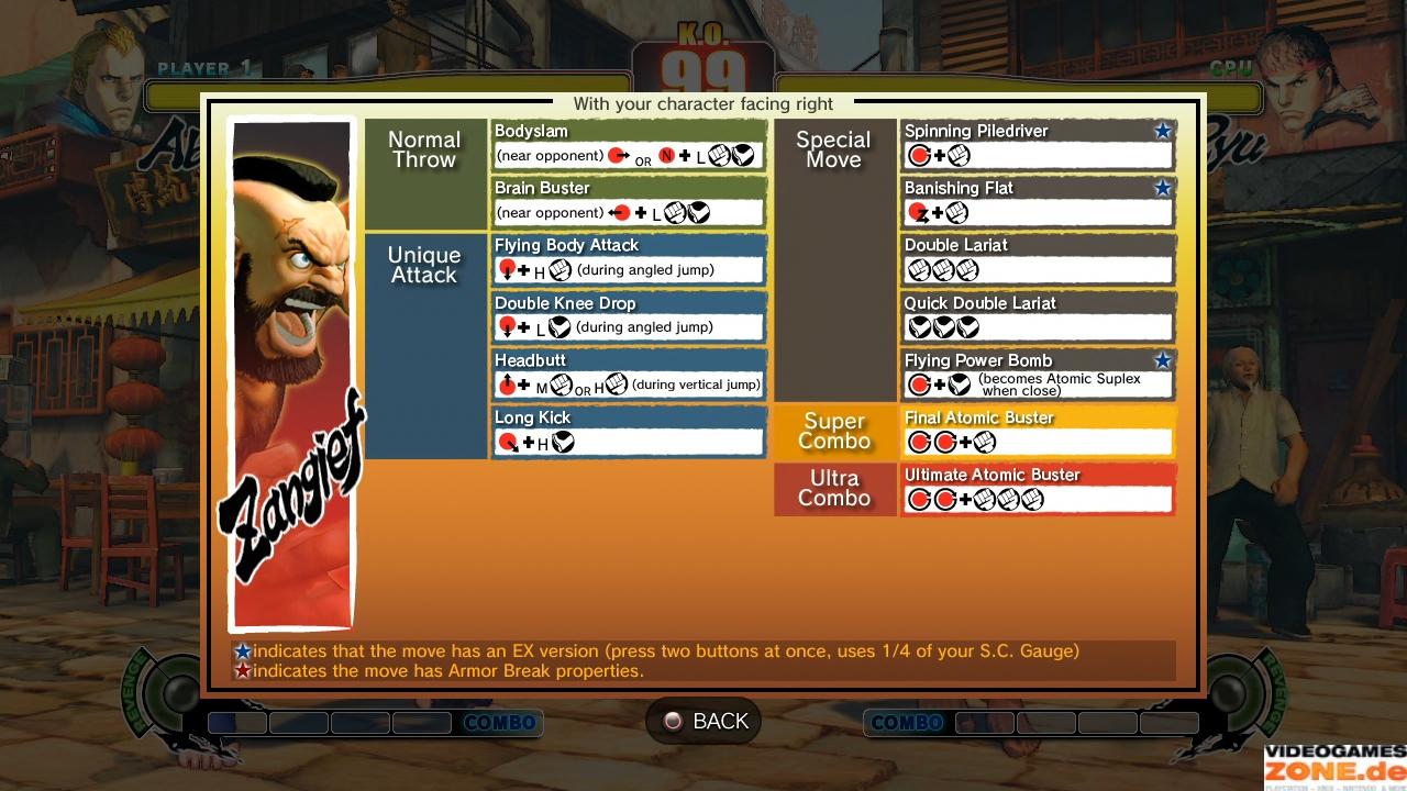 [26/02/2009] Street Fighter 4 Moves: Alle Combos von Zangief