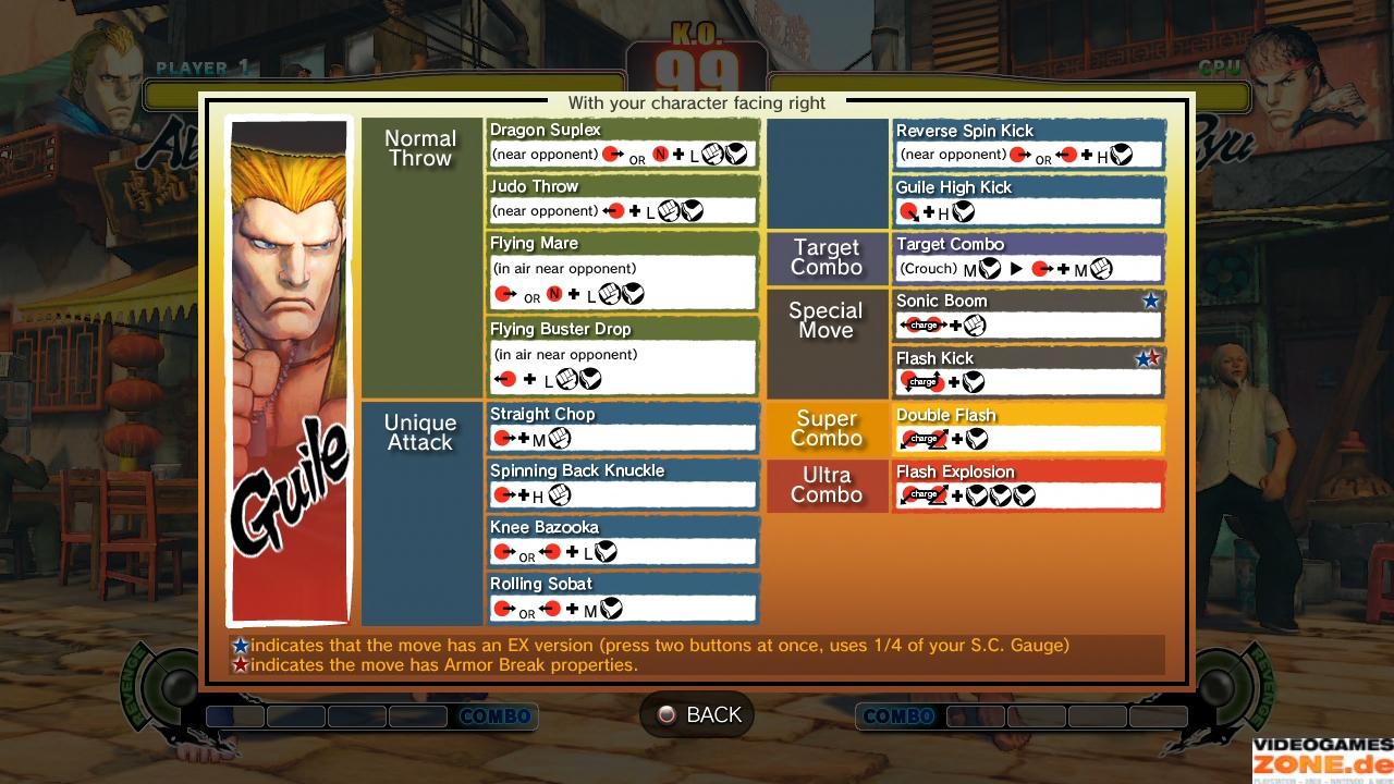 [26/02/2009] Street Fighter 4 Moves: Alle Combos von Guile