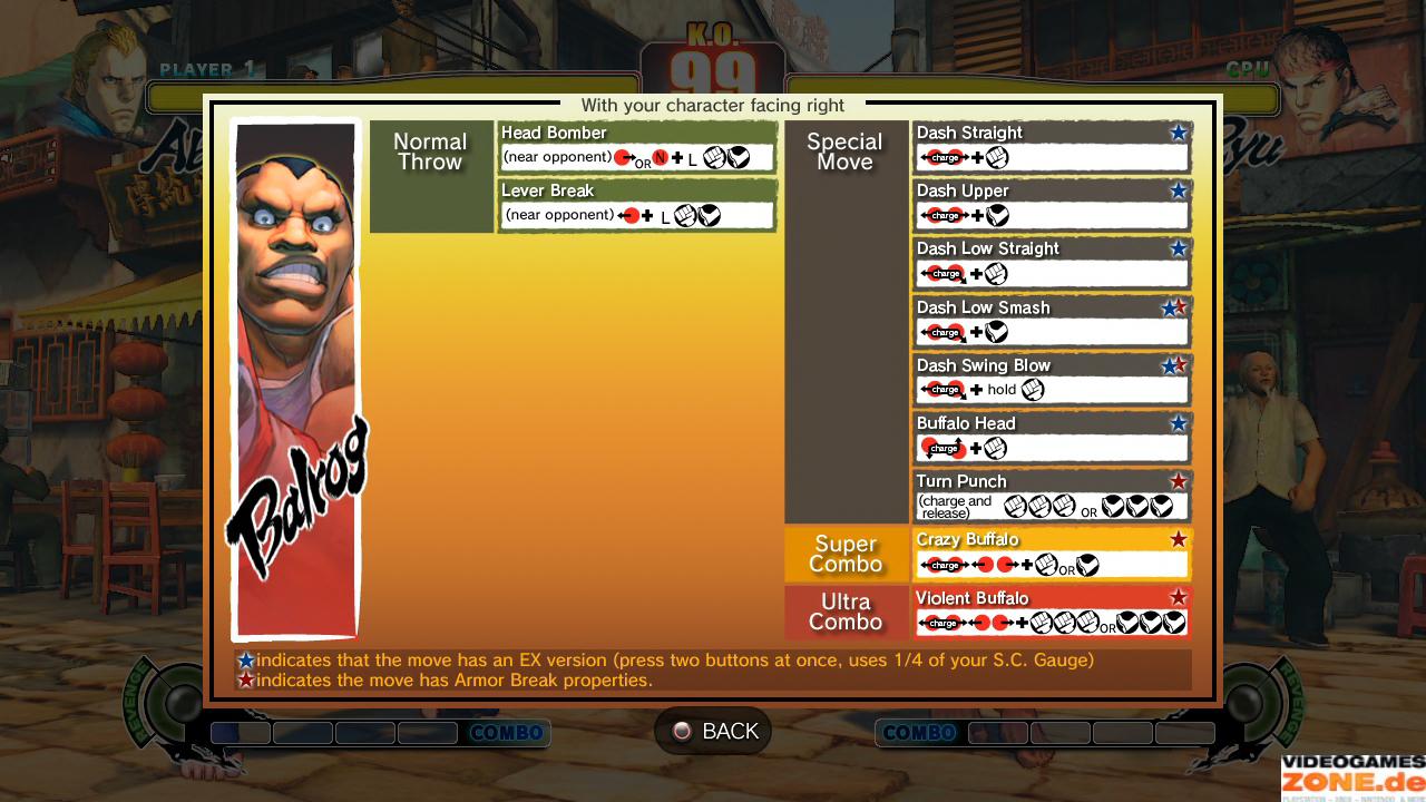 [26/02/2009] Street Fighter 4 Moves: Alle Combos von Balrog