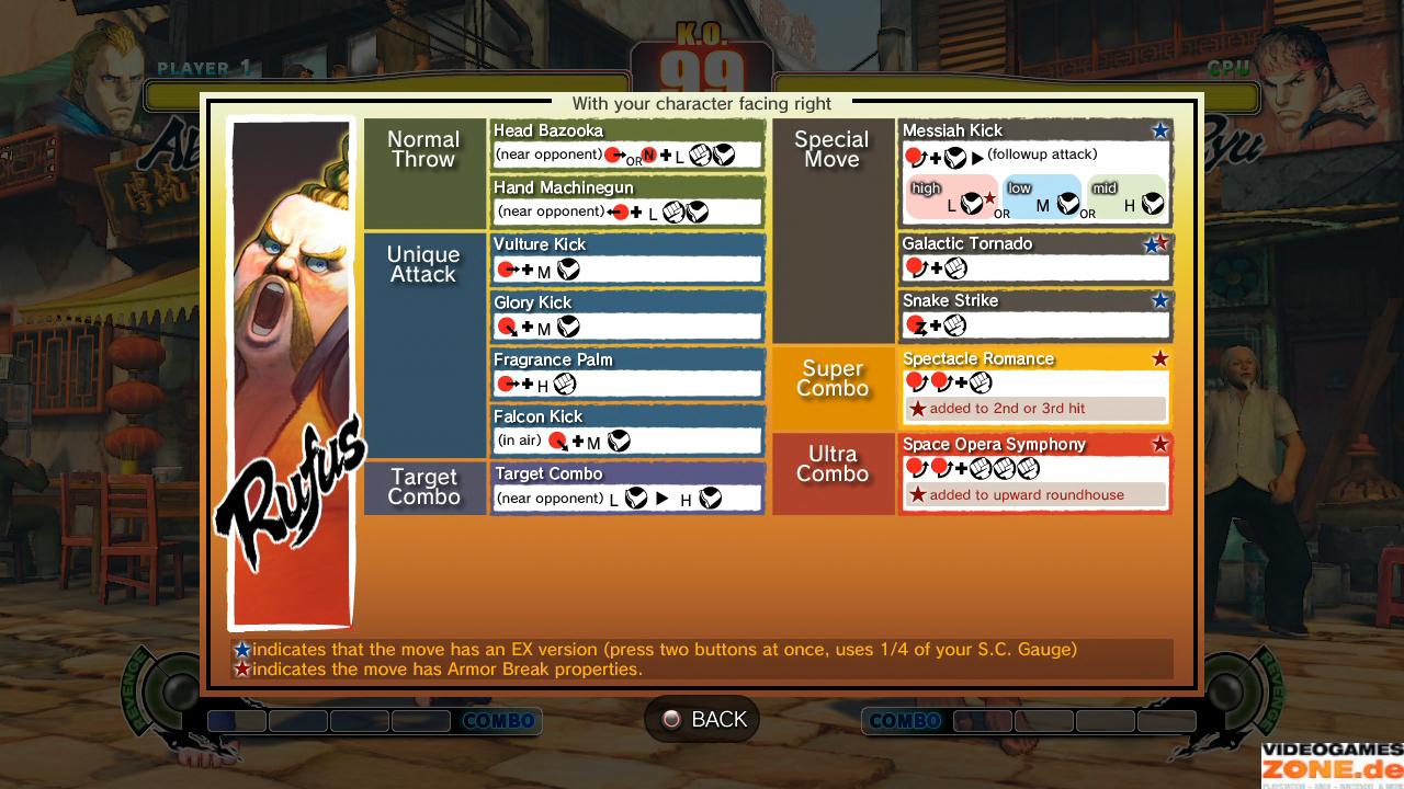 [26/02/2009] Street Fighter 4 Moves: Alle Combos von Rufus