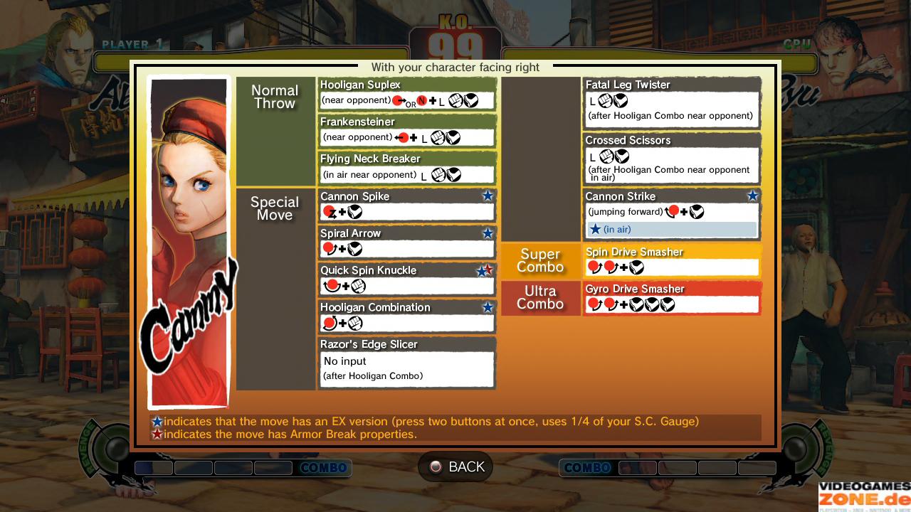 [26/02/2009] Street Fighter 4 Moves: Alle Combos von Cammy