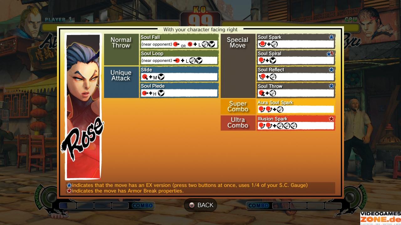 [26/02/2009] Street Fighter 4 Moves: Alle Combos von Rose