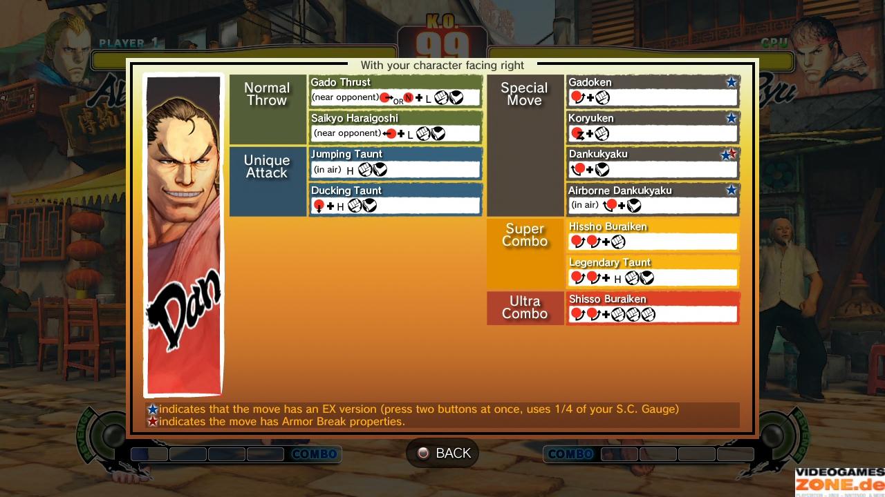 [26/02/2009] Street Fighter 4 Moves: Alle Combos von Dan
